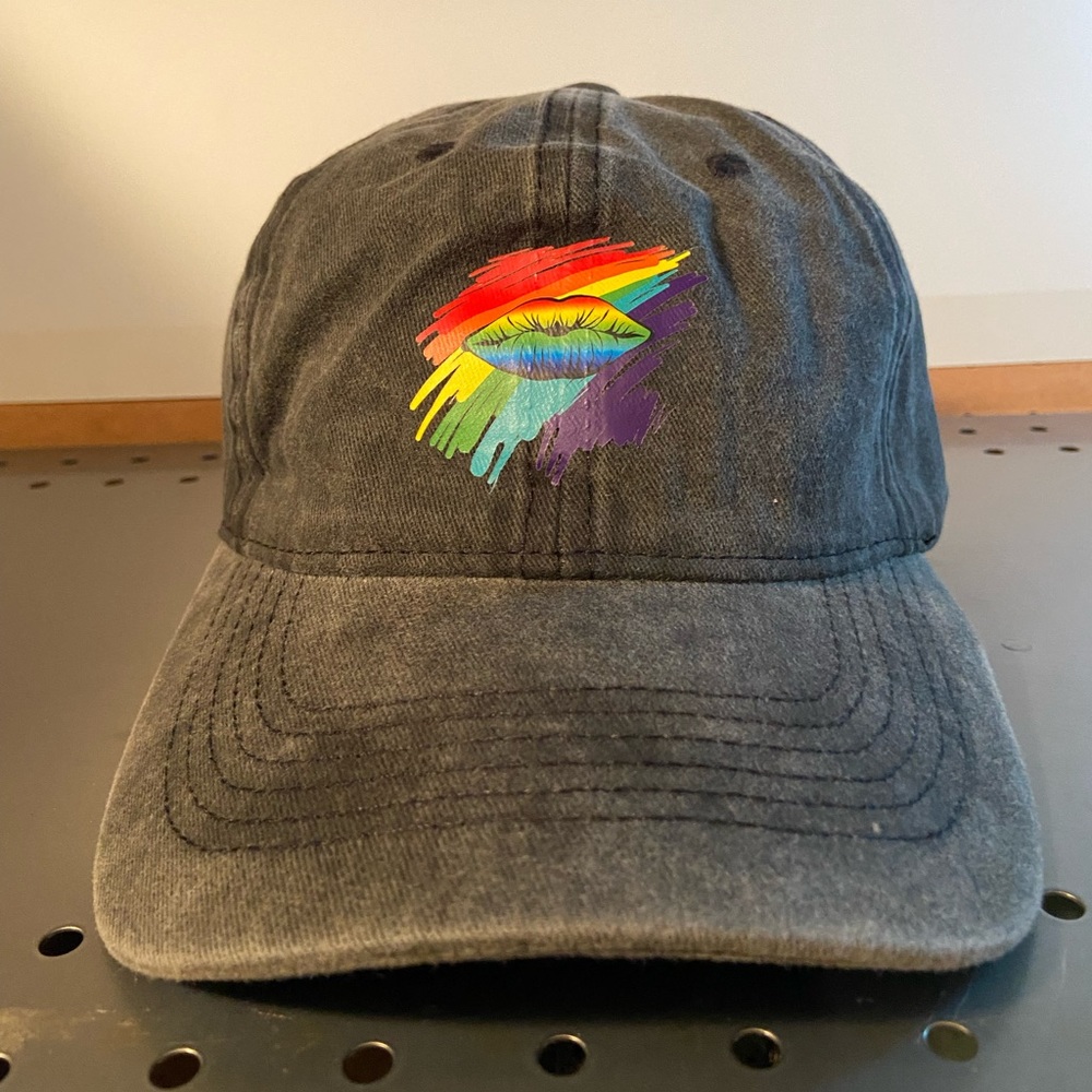 LGBTQ+ Rainbow Lips Hat